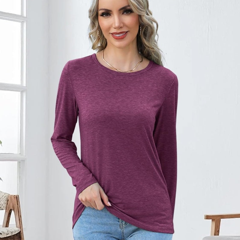 Women's 3 Pack Long Sleeve Crewneck Tee – Spring Casual